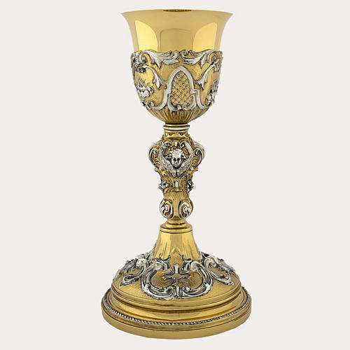 Chalice in investment casting brass with Eye of God and Heart of 1