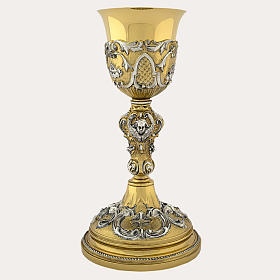 Chalice in investment casting brass with Eye of God and Heart of