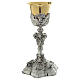 Chalice in brass, chiselled in baroque style s1