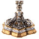 Chalice in two tone brass, chiselled in baroque style s4