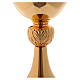 Chalice in golden brass, polished cup and satin base s3