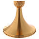 Chalice in golden brass, polished cup and satin base s4
