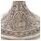 Chalice in chiselled brass with crucifixion and 4 evangelists s4