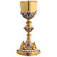 Chalice in brass with strass and 4 evangelists s4