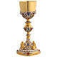 Chalice in brass with strass and 4 evangelists s5