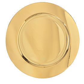 Paten in golden brass 23,5 cm