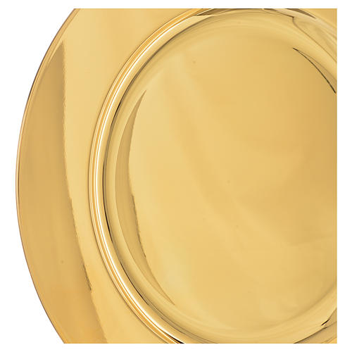 Paten in golden brass 23,5 cm 2