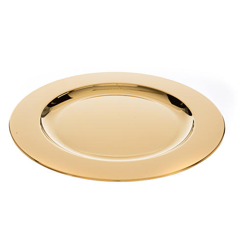 Paten in golden brass 23,5 cm 3