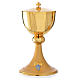 Chalice and ciborium in brass with blue crystals s3