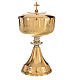 Chalice, ciborium in brass with ears of wheat s2