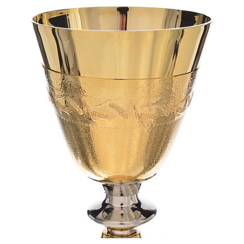 Chalice with cup in sterling silver, ears of wheat 2