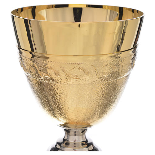 Chalice with cup in sterling silver, ears of wheat 2