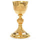 Chalice Molina sheaf of wheat & grapes, gold-plated brass s5