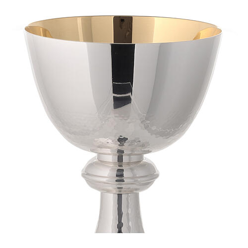 Chalice Molina silver-plated brass, hammered-finish 2