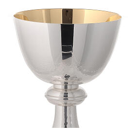 Chalice Molina silver-plated brass, hammered-finish