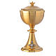 Calice e pisside croce piede ottone dorato s4
