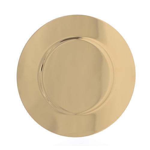 Paten in gold-plated shaped brass, 15,5cm 2
