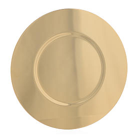 Paten in gold-plated shaped brass, 16,5cm