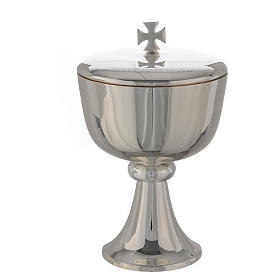 Pisside Molina ottone liscio argentato
