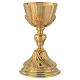 Molina chalice with angels in golden brass with polished finish s1