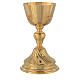 Molina chalice with angels in golden brass with polished finish s2