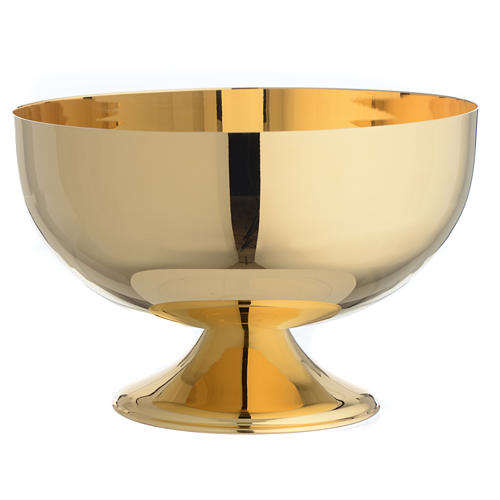 Bowl paten in gold-plated brass 1