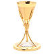 Chalice stylised Our Lady gold-plated brass s2