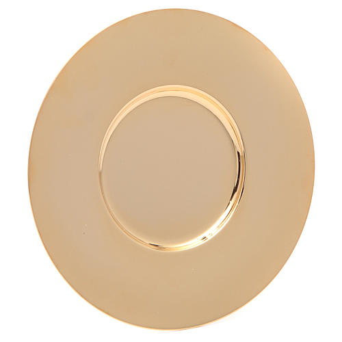 Well paten, polished gold-plated brass, 16 cm 1