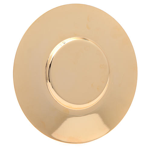 Well paten, polished gold-plated brass, 16 cm 2