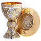 Molina Chalice and paten in two tone brass, Tassilo model s1