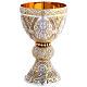 Molina Chalice and paten in two tone brass, Tassilo model s2