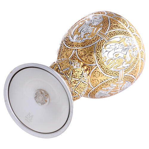 Molina Chalice and paten in two tone brass, Tassilo model 15