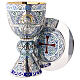 Molina Chalice and paten, in enamelled sterling silver, Tassilo style s17