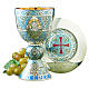 Calice et patène Tassilon émaillé Molina laiton s1