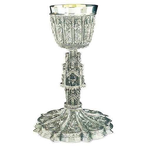 Molina Chalice and paten in sterling silver, Gothic style 1