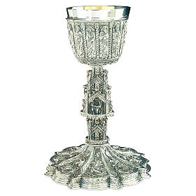 Molina Chalice and paten in sterling silver, Gothic style