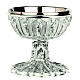 Gothic paten alms dish in sterling silver by Molina s1