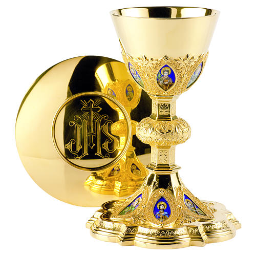 Molina Chalice and paten in sterling silver, neo-Gothic style 1