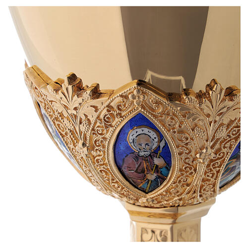 Cálice e patena Molina neo-gótico copa prata 925 11