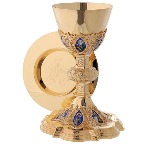 Molina Chalice and paten with cup in sterling silver, neo-Gothic style 1