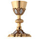 Chalice and paten in brass, neo-Gothic style by Molina s4