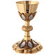 Chalice and paten in brass, neo-Gothic style by Molina s12
