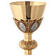 Chalice and paten in brass, neo-Gothic style by Molina s2
