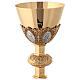 Chalice and paten in brass, neo-Gothic style by Molina s6