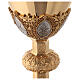 Chalice and paten in brass, neo-Gothic style by Molina s7