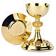 Molina chalice and paten in golden brass with sterling silver cup, German model s1