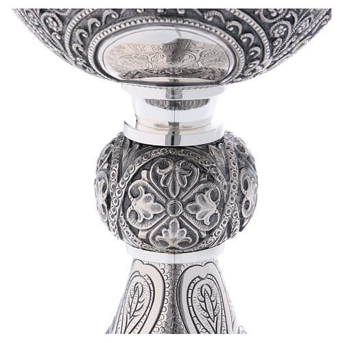 Molina chalice and paten in brass with cup in sterling silver, German model 3