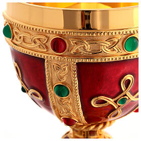 Molina chalice and paten in brass, Visigoth model