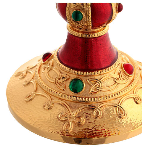 Molina chalice and paten in brass, Visigoth model 10