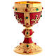 Molina chalice and paten in brass, Visigoth model s6